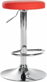 Barstoel Pento Kunstleer chroom, Rood