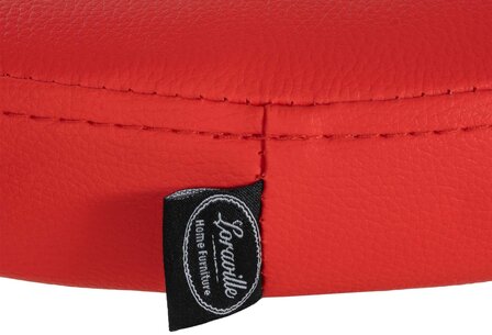 Barstoel Pento Kunstleer chroom, Rood