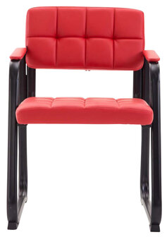 Set van 2 bezoekersstoelen Cinidi B kunstleer, Rood