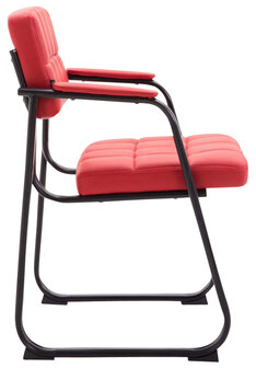 Set van 2 bezoekersstoelen Cinidi B kunstleer, Rood