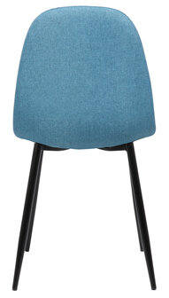 4-delige set eetkamerstoelen Nepiar stof, Blauw