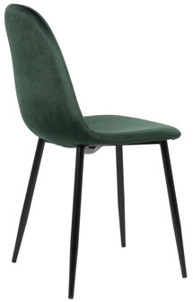 4-delige set eetkamerstoelen Nepiar fluweel, Groen