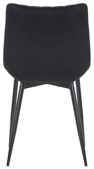 2-delige set stoelen Rehdan fluweel, Zwart
