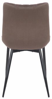 2-delige set stoelen Rehdan fluweel, Bruin