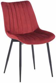 2-delige set stoelen Rehdan Fluweel, Rood