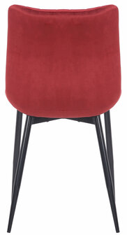 2-delige set stoelen Rehdan Fluweel, Rood