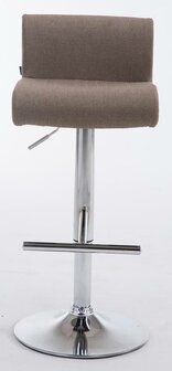 2-delige set barkrukken Cilefirnei stof, Taupe