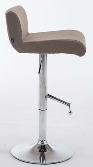 2-delige set barkrukken Cilefirnei stof, Taupe