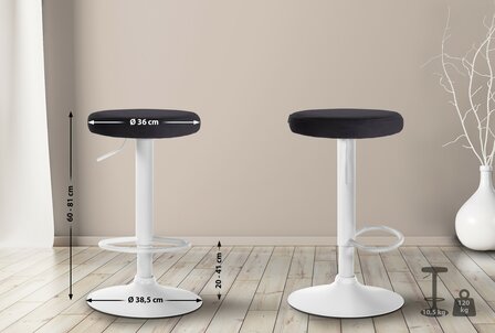 Barstoel Bermuda Rood, Zwart