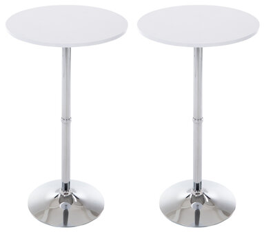 2-delige set statafels rond, Wit