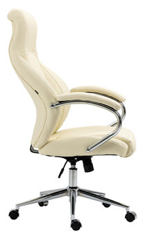 Bureaustoel Wagin Echtleder, Creme