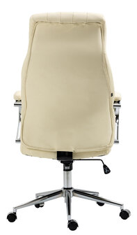 Bureaustoel Wagin Echtleder, Creme