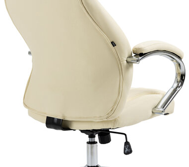 Bureaustoel Wagin Echtleder, Creme