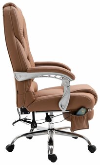 Bureaustoel Picifac met massagefunctie V2 kunstleer, Bruin