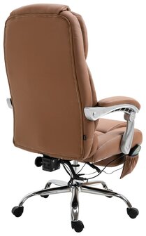 Bureaustoel Picifac met massagefunctie V2 kunstleer, Bruin