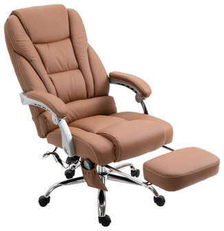 Bureaustoel Picifac met massagefunctie V2 kunstleer, Bruin