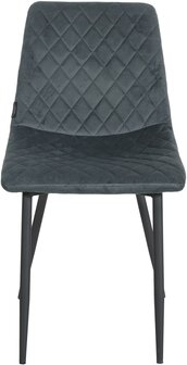 4-delige set stoelen Tildi fluweel, Grijs