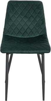 4-delige set stoelen Tildi fluweel, Groen