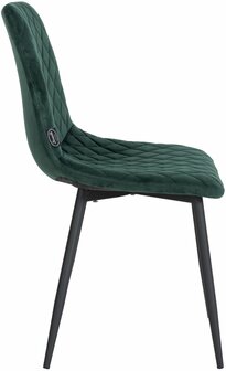 4-delige set stoelen Tildi fluweel, Groen