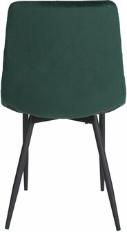 4-delige set stoelen Tildi fluweel, Groen