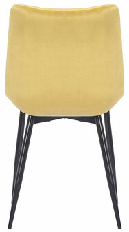 2-delige set stoelen Rehdan fluweel, Geel