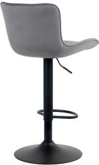 Barstoel Lunis Fluweel, Grijs