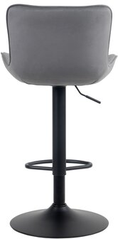Barstoel Lunis Fluweel, Grijs