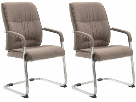 2-delige set zweefstoelen XXL Anubis stof, Taupe