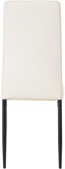 4-delige set eetkamerstoelen Sovina kunstleer, Creme