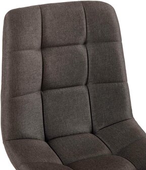 4-delige set eetkamerstoelen Entibas Stof, Bruin