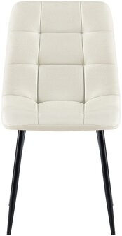 4-delige set eetkamerstoelen Entibas Stof, Creme