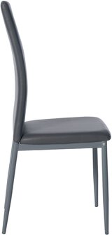 4-delige set eetkamerstoelen Sovina kunstleer, Grijs