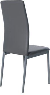 6-delige set eetkamerstoelen Sovina kunstleer, Grijs