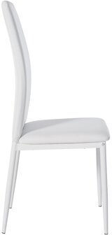 6-delige set eetkamerstoelen Sovina kunstleer, Wit