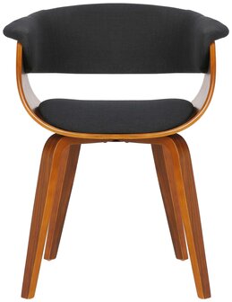 2-delige set stoelen Brecu Stof, Zwart