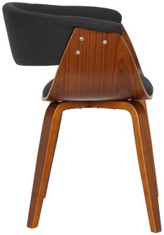 2-delige set stoelen Brecu Stof, Zwart
