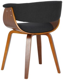 2-delige set stoelen Brecu Stof, Zwart