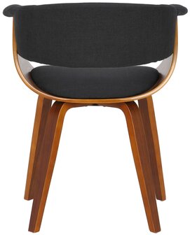 2-delige set stoelen Brecu Stof, Zwart