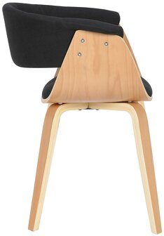 2-delige set stoelen Brecu stof, Zwart