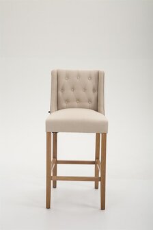 Barstoel Cissindri Stof Antiek-licht, Creme