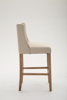 Barstoel Cissindri Stof Antiek-licht, Creme