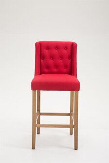 Barstoel Cissindri Stof Antiek-licht, Rood