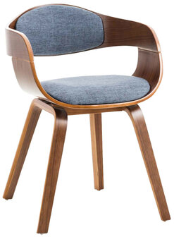 2-delige set stoelen Kongstin Stof, Blauw