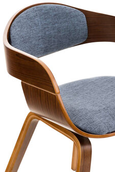 2-delige set stoelen Kongstin Stof, Blauw