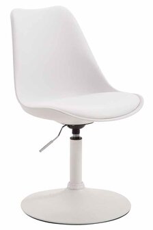 4-delige set eetkamerstoelen Miverack W kunststof, Wit