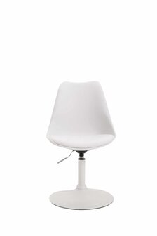 4-delige set eetkamerstoelen Miverack W kunststof, Wit