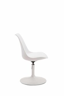 4-delige set eetkamerstoelen Miverack W kunststof, Wit