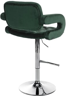 Barstoel Diblun Fluweel chroom, Groen