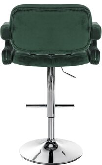 Barstoel Diblun Fluweel chroom, Groen