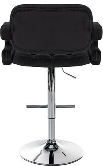 Barstoel Diblun Fluweel chroom, Zwart
